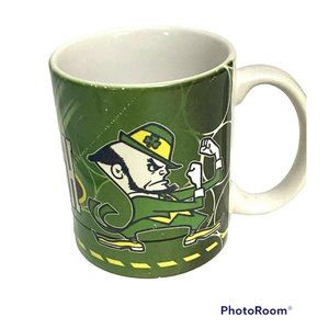 VTG Notre Dame Fighting Irish Green Coffee Mug Enesco 2002